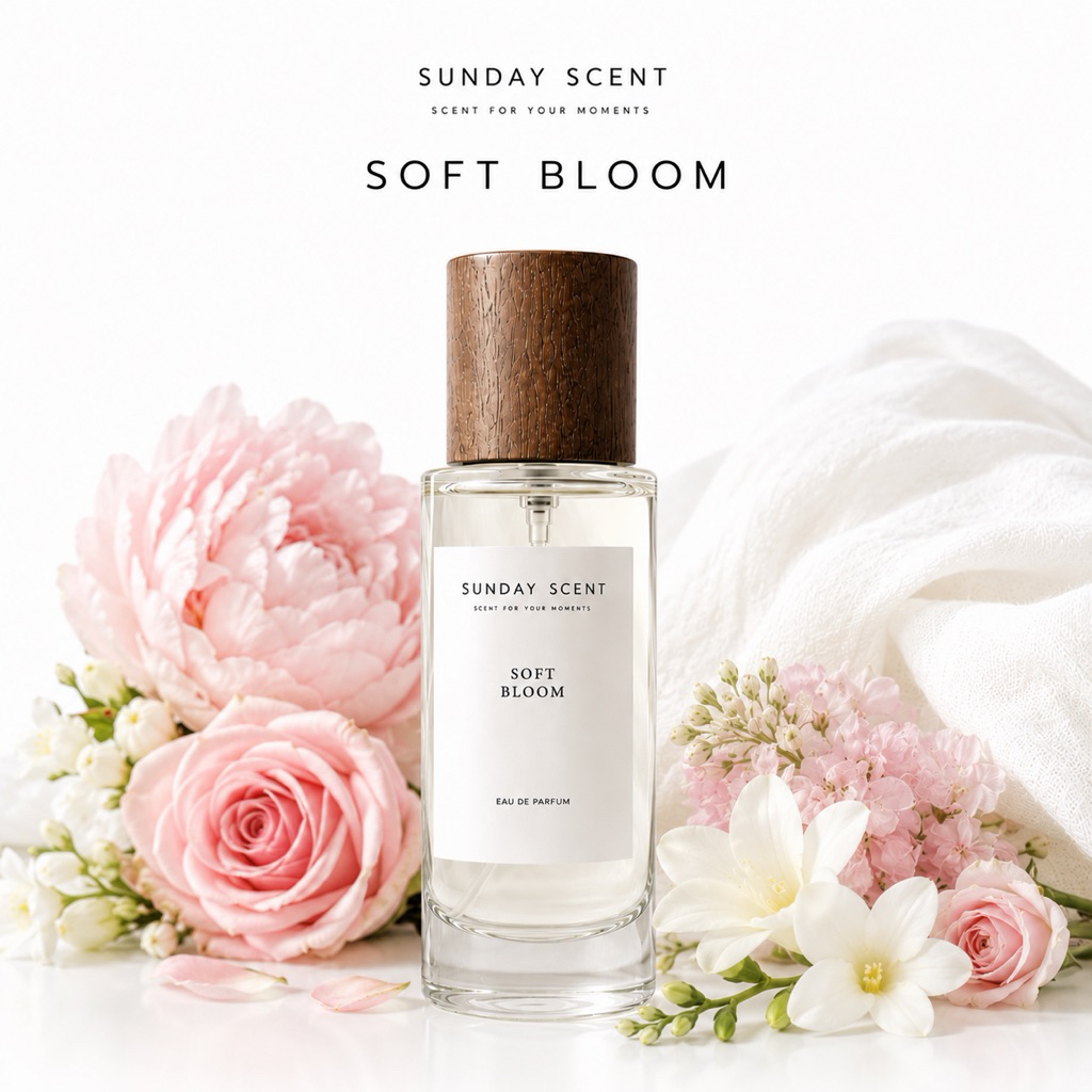 Sunday Scent - Soft Bloom Eau de Parfum 30ml | น้ำหอมฟลอรัล ดอกไม้สีขาว หอมสะอาด ละมุน Unisex ติดทนนาน