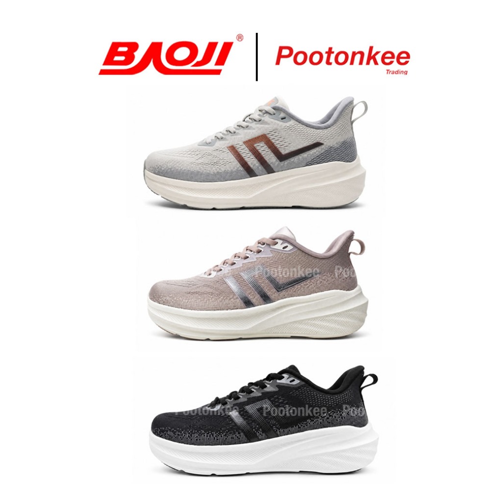 Baoji RUNNING รุ่น BJM 972 รองเท้าผ้าใบบาโอจิ รองเท้าวิ่งผู้ชาย ผูกเชือก ไซส์ 41-45