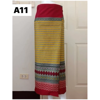 ผ้าถุงสำเร็จ ติดตะขอ พร้อมใส่ อัดกาวเรียบร้อย (สินค้าจริงไม่มีกระดุม)