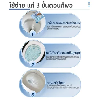 OTTAMA น้ำยาล้างโถสุขภัณฑ์ ผงฟู่ชักโครก ฟองจัดเต็ม ฆ่าเชื้อถึงซอกมุม ไม่ต้องขัด ฆ่าเชื้อ 99.9% สะอาดล้ำลึก