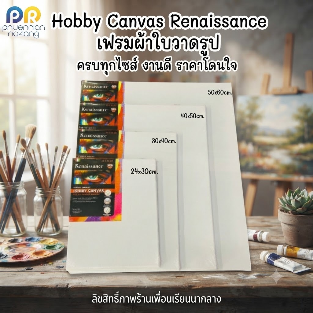 Hobby Canvas Renaissance เฟรมผ้าใบวาดรูป ความหนาผ้าใบ 280 แกรม (gsm)