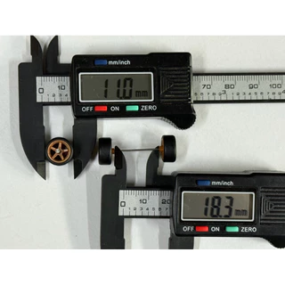 ล้อยาง รถยนต์ 1:64 ขนาด 11 MM ลาย 5 ก้าน ยางถอดได้ ขนาดแกน ยาว JDM