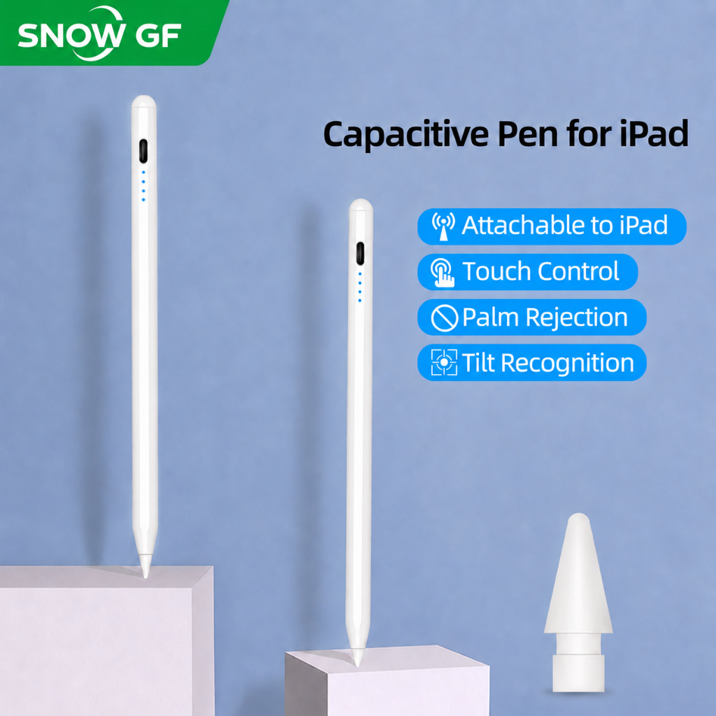 SNOW GF ปากกาสไตลัสทัชสกรีน Universal สำหรับแท็บเล็ตและมือถือ Android เขียนลื่น วาดรูป จดโน้ต แม่เหล็ก ชาร์จ Type-C