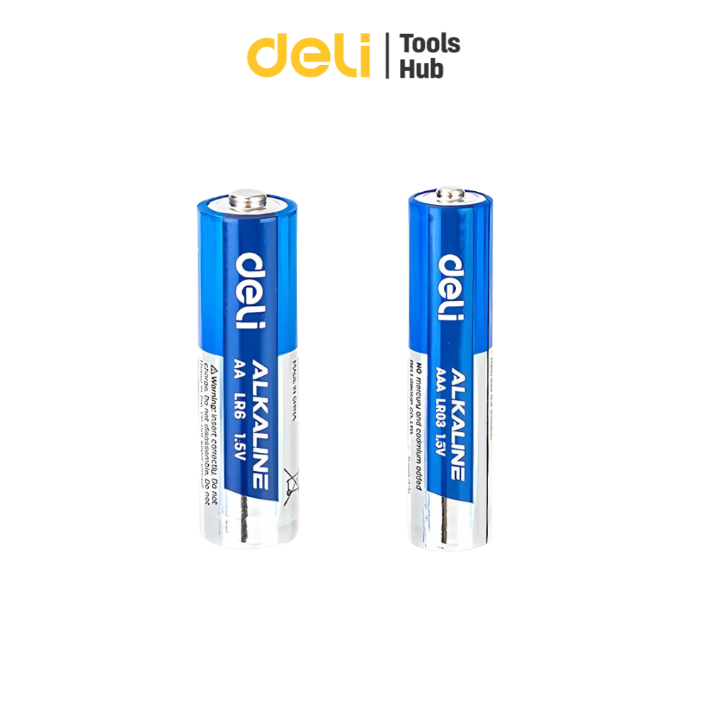 Deli ถ่านอัลคาไลน์ AA LR6 ถ่านไฟฉายอัลคาไลน์ AAA LR03 1ก้อน ใช้ได้นาน ถ่าน 1.5V Alkaline Battery