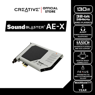 CREATIVE SOUND BLASTER INTERNAL AE-X การ์ดเสียง PCIe ความละเอียดสูง (Hi-Res) พร้อมภาคขยายหูฟังแบบ Discrete