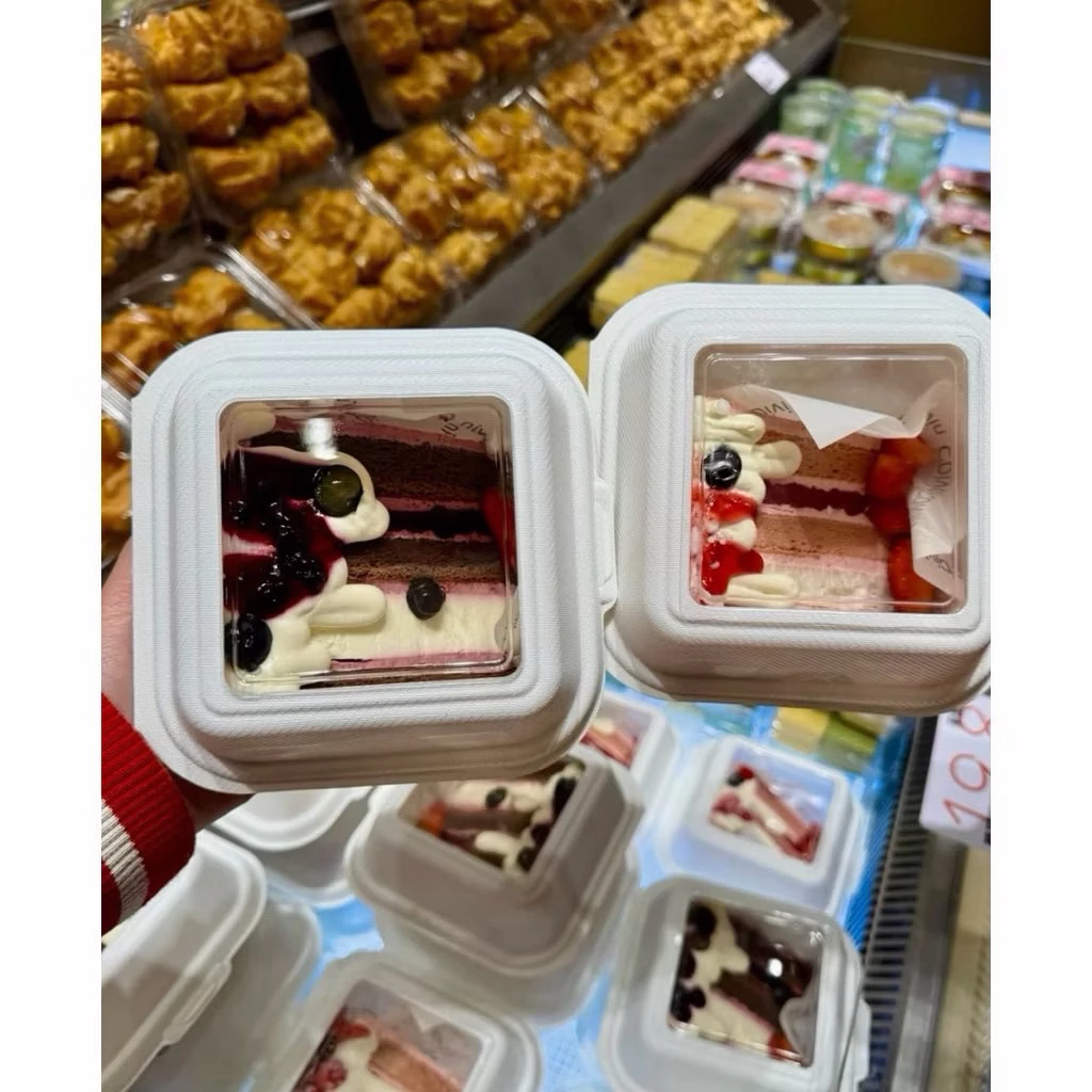 กล่องเค้กมินิมอล เจาะหน้าต่าง 50ใบ