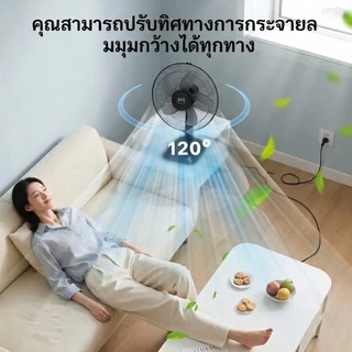 PrimeHome ดลมตั้งโต๊ะ 16 นิ้ว ลมแรง ปรับแรงลมได้ 3 ระดับ ปรับส่ายซ้าย-ขวา ปรับสูงต่ำได้ 5 ใบพัด ประหยัดไฟ แข็งแรง ทนทาน