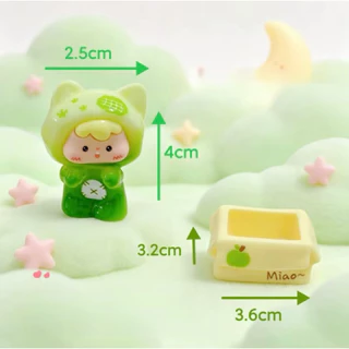[8pcs]เรซิ่น น้องแมว Miao 8 สี งานเรืองแสง น่าสะสม มาครบ พร้อมส่งจากไทย