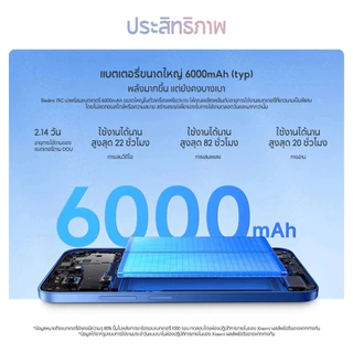 Redmi 15C 5G (256GB+8GB) จอแสดงผล 6.9 นิ้ว 120Hz แบตเตอรี่ 6000mAh ชาร์จเร็ว 33W + ของแถมฟรี