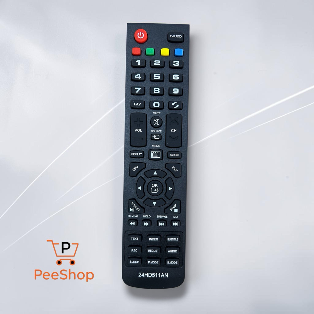 รีโมททีวี รหัส24HD511AN *รหัสหรือปุ่มกดตรงกับรีโมทเดิมใช้งานได้เลย*