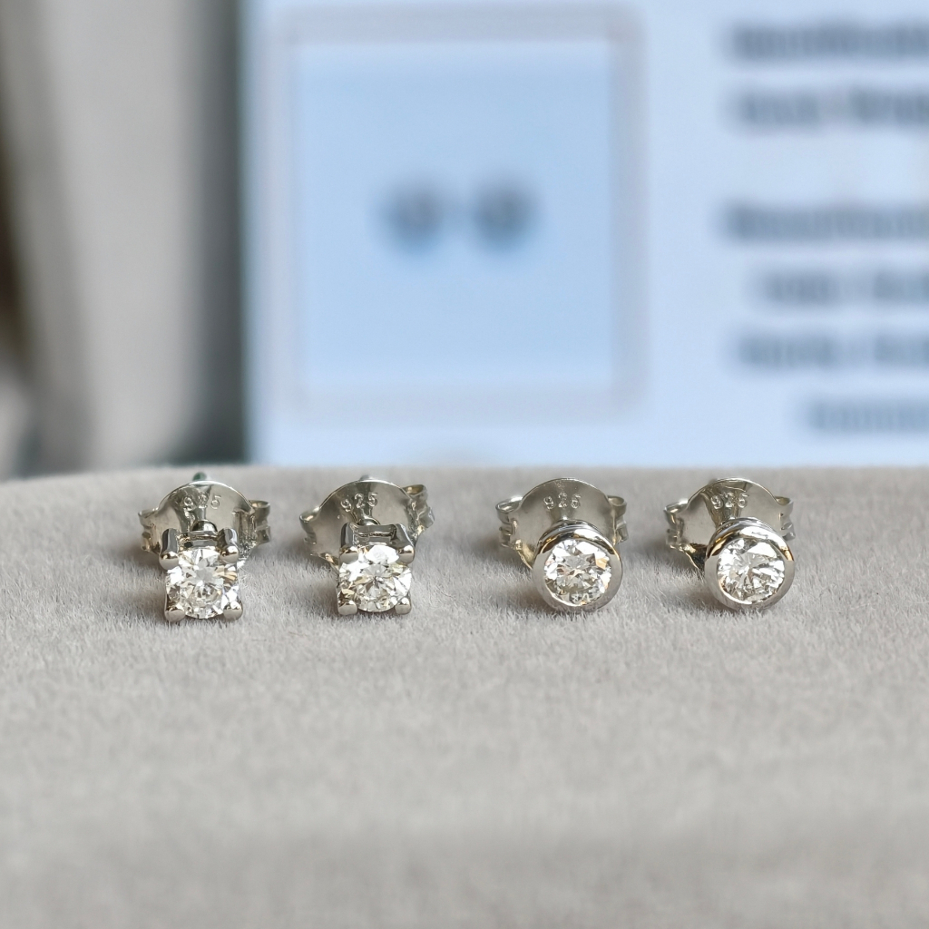 ต่างหูเพชร Lab Grown Diamond | พร้อมใบเซอร์รับรอง