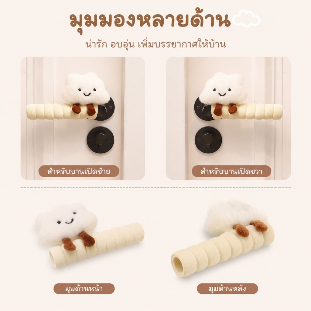 ปลอกหุ้มมือจับประตูกันกระแทก ลดเสียงชน รูปที่ 5