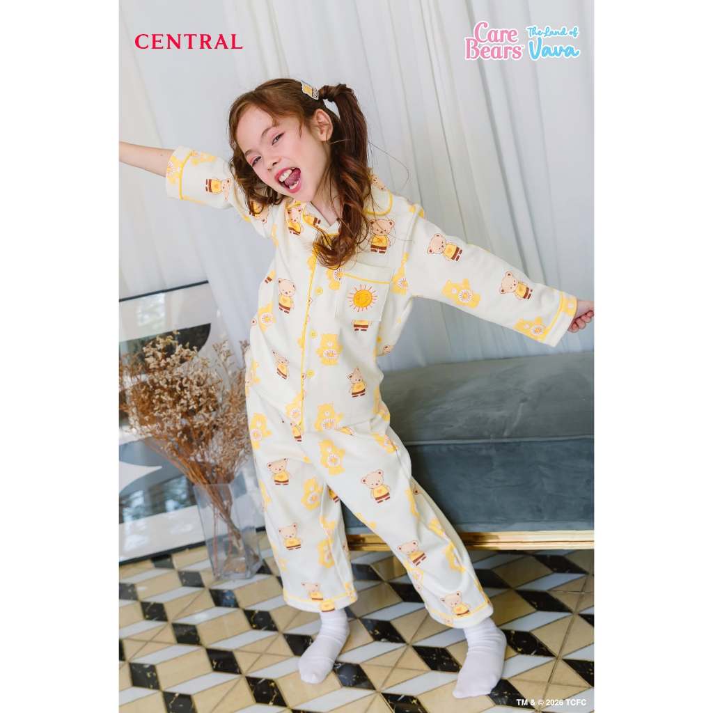 Thelandofvava 🐻LOOK20 - VNXI2348 ชุดนอนเด็กผ้าหนานุ่ม unisex 🐻 Care Bears (Gummy Bear) ลิขสิทธิ์แท้จ