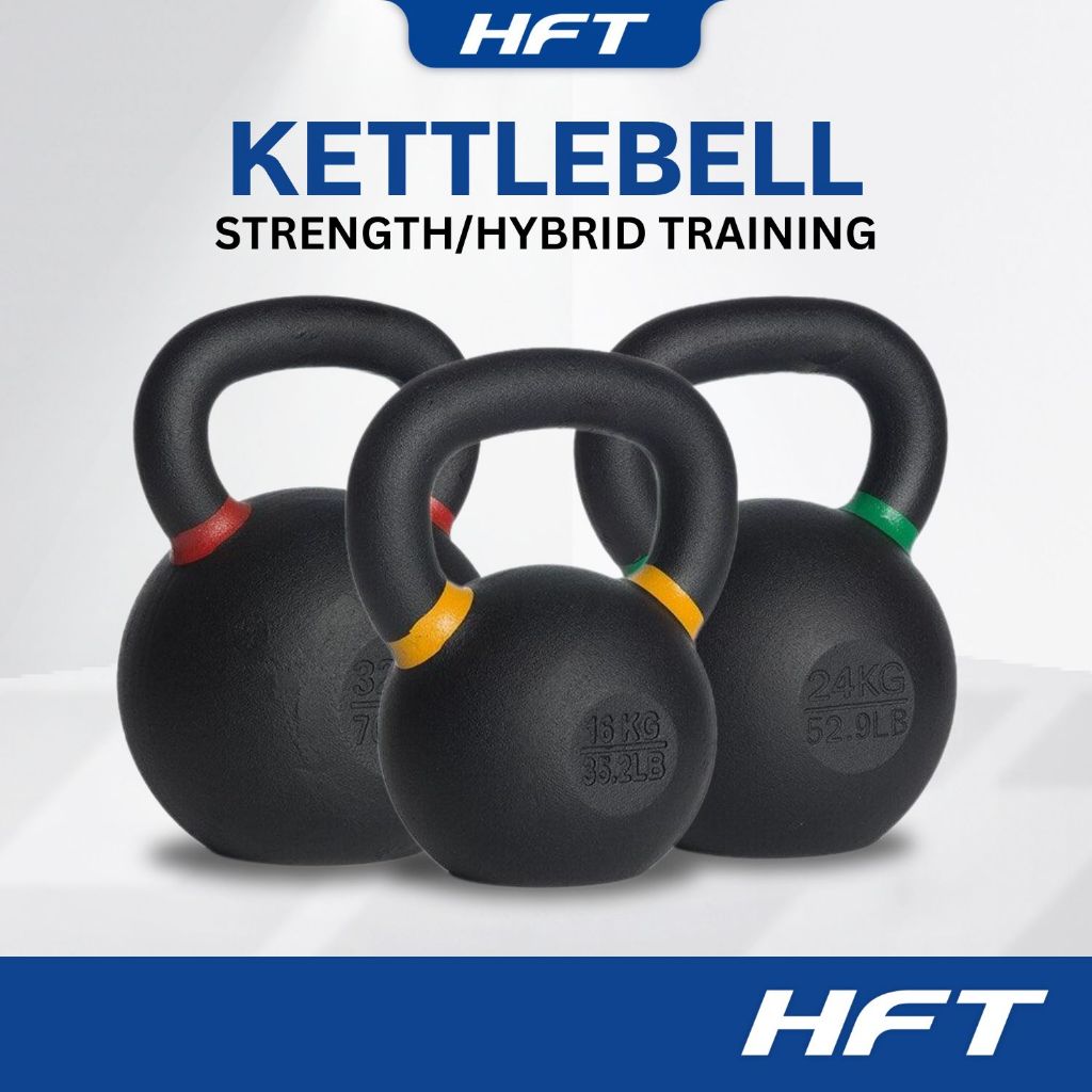 เคตเทิลเบล 6-32kg Kettlebell สีดำด้าน ดัมเบลหูหิ้ว ที่ยกน้ำหนัก เวทยกน้ำหนัก เกรดพรีเมียม - Homefittools