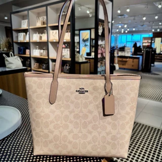 COACH กระเป๋าสะพายไหล่ รุ่น CITY TOTE IN SIGNATURE CANVAS มีหลายสีให้เลือก