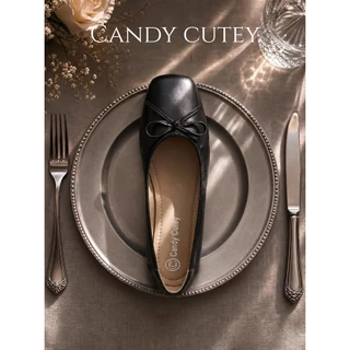 Candy Cutey รองเท้าแบนบาเล่ต์ผู้หญิง หนังนุ่มสุดๆ ใส่สบายไม่เจ็บเท้า ส้นออกแบบป้องกันการถลอกเท้า ดีไซน์เรียบง่ายเข้ากับท