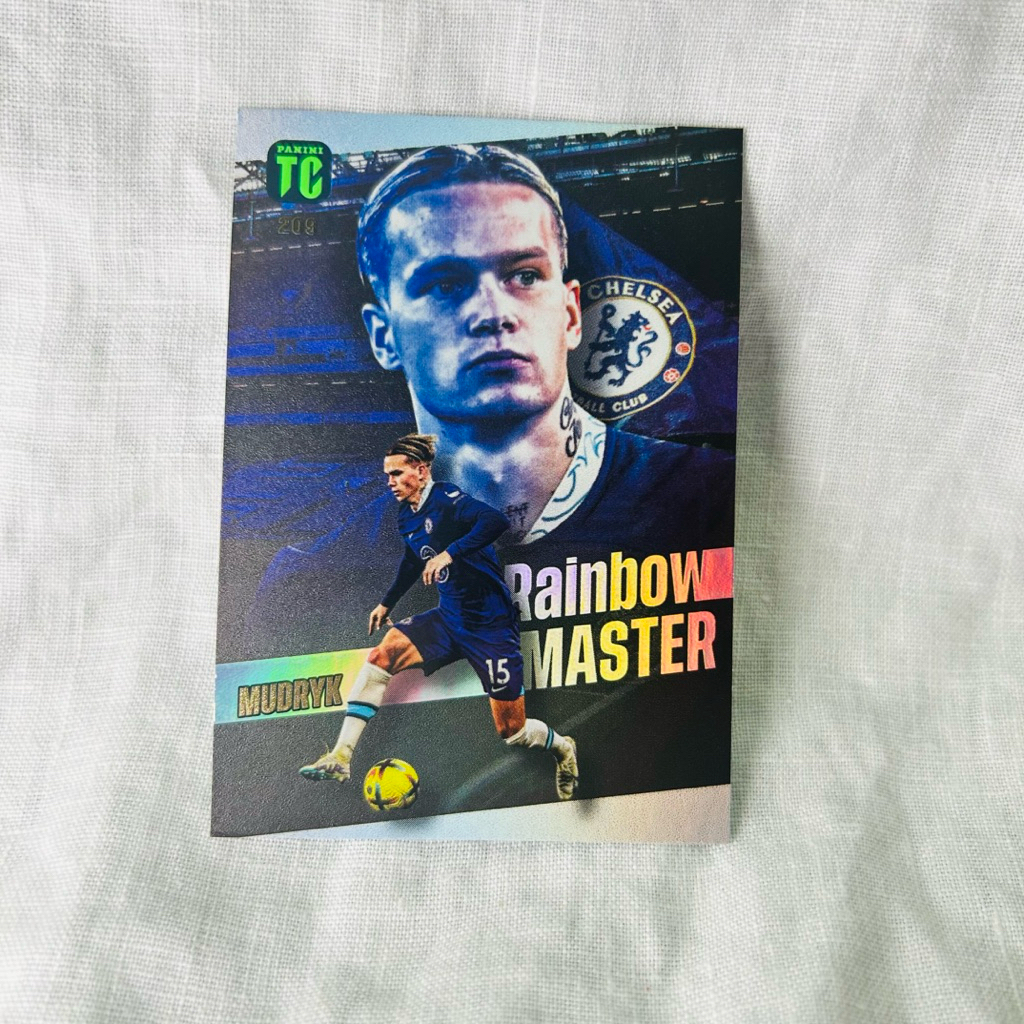 การ์ดฟุตบอล Mykhailo Mudryk มิไคโล มูดริก Rainbow Master Chelsea Panini Top Class 2023