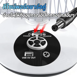 KONIG พัดลมโซล่าเซลล์ 12-16 นิ้ว แบตเตอรี่ในตัว ใช้งานกับไฟฟ้าได้