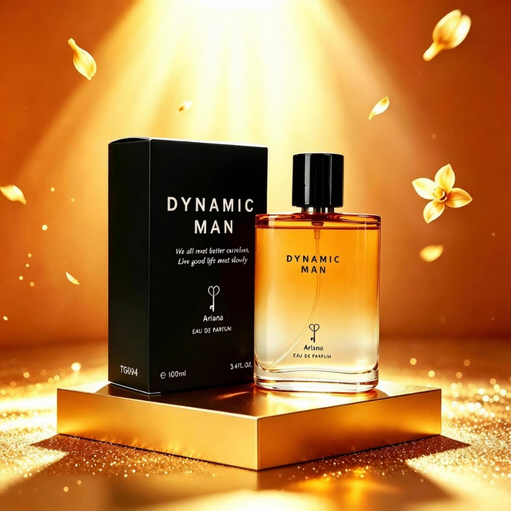 Ariana DYNAMIC MAN Men’s Luxury Perfume Spray, Classic Mature Woody Scent, Elegant Masculine Aroma S