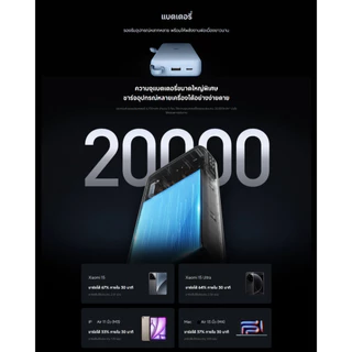 Xiaomi 67W Power Bank 20000 (Integrated Cable) แบตสํารอง | แบตเตอรี่ความจุขนาดใหญ่พิเศษ | เหมาะสำหรับใช้บนเครื่องบิน