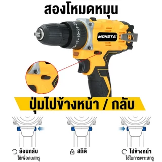 การปรับความเร็วสองระดับ 15000mAh สว่านไร้สา ลิเธียม 21V แรงบิดสูง พร้อมฟังก์ชั่นค้อน+29ชิ้นหัวกัด+กล่องเครื่องมือ