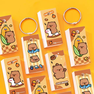 [Flash card] สมุดจดศัพท์ พวงกุญแจ สุนัข เกาหลี หมี ผลไม้ ไดโนเสาร์ น่ารัก Word book **ได้ 1 ชิ้น**