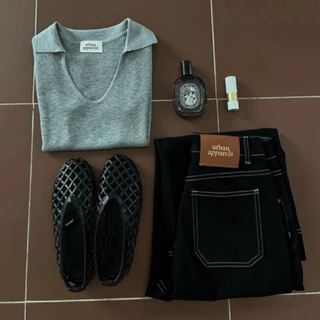 urban apparels | denim ep.1 in gary กางเกงยีนส์ขาเต่อผ้ายืดญี่ปุ่นสีดำ ผ้ายืดได้เยอะ ใส่พอดีตัวลด 1 ไซส์