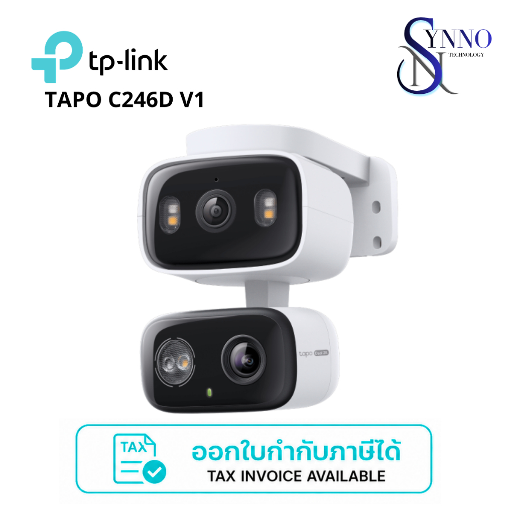 กล้องวงจรปิด Wi-Fi แบบ 2 เลนส์ TP-Link Tapo C246D V1