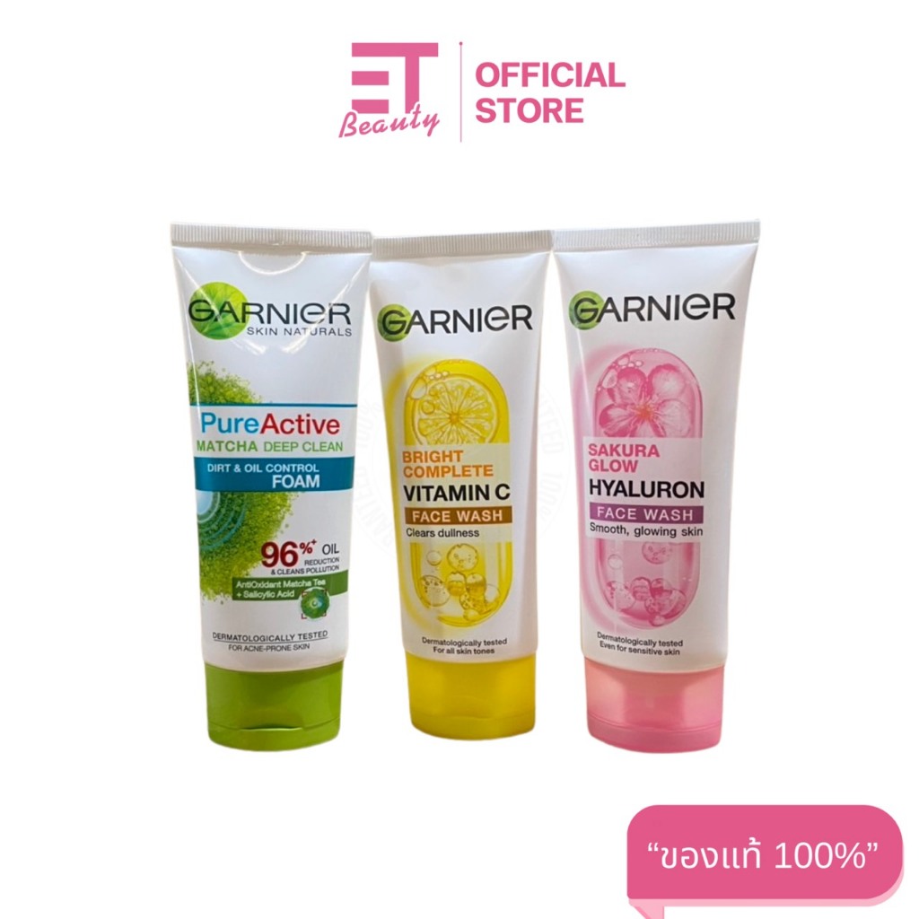 etbeauty โฟมล้างหน้าการ์นิเย่ 100ml.x1หลอด
