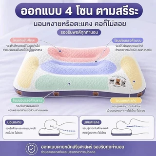 มอนเด็ก หนุนศีรษะได้พอดี ช่วยให้นอนหลับลึก ผ้าฝ้ายถัก 30x50 ซม. ระบายอากาศเย็นสบาย หมอนนุ่มสำหรับเด็กและผู้ใหญ่