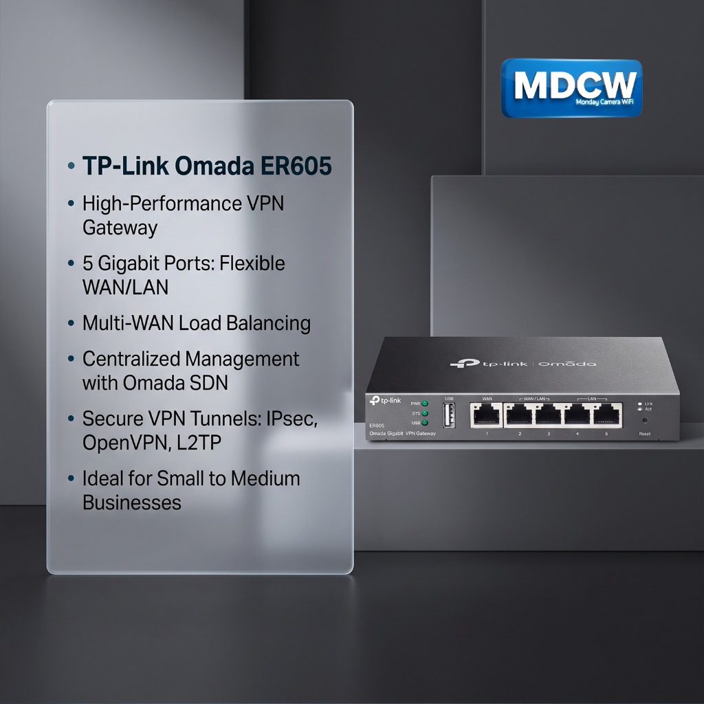 TP-Link ER605 (V2.3) Omada Gigabit VPN Router รุ่นใหม่ล่าสุด! สินค้าแท้ประกันศูนย์ไทย พร้อมส่งทันที