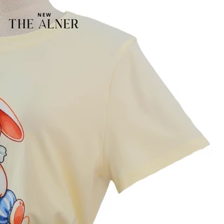 Thealner-AN504 (เซตเสื้อครีมลายกระต่ายกางเกงขาขายน้ำตาล)