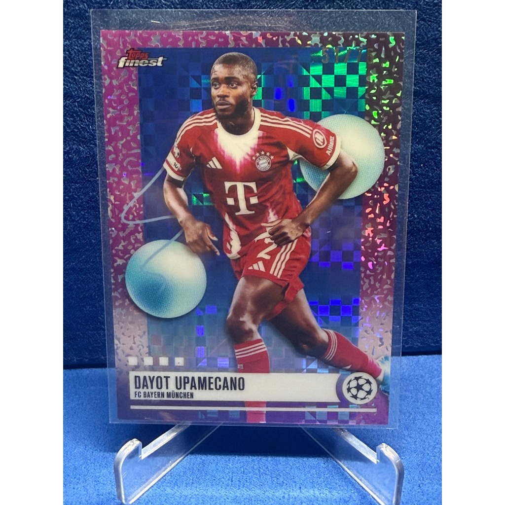 2025-26 Topps Finest UEFA Europa League Dayot Upamecano Speckle Refractor 51/75