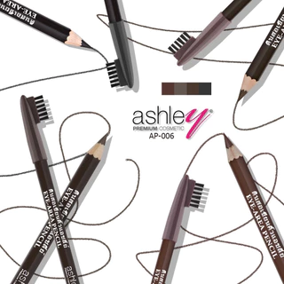 (1 แท่ง) ดินสอเขียนคิ้วแอชลีย์ มีแปรงปัดคิ้วในตัว Ashley Eye-Area Pencil AP-006 เขียนง่าย คมชัด