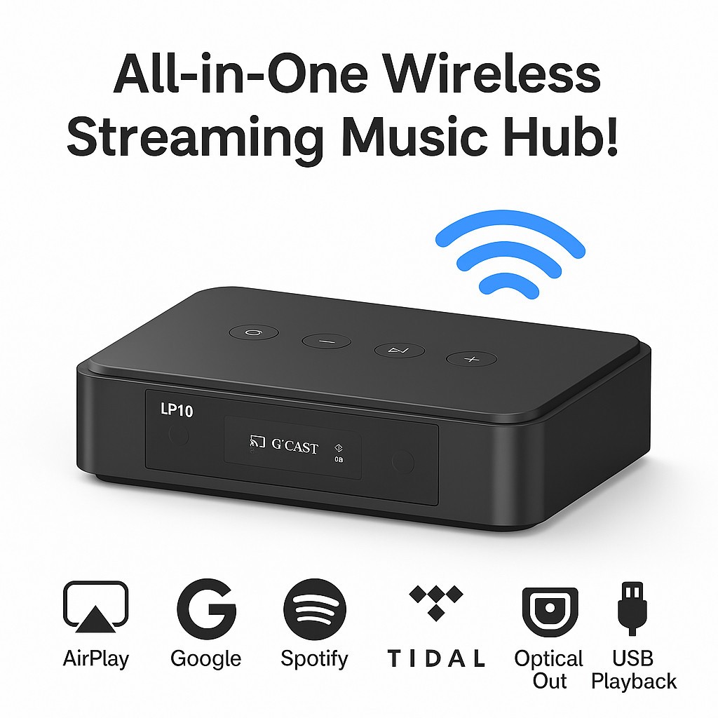 [New]Arylic LP10 สตรีมมิวสิกไร้สาย Google Cast | Multiroom | Output ดิจิตอล&แอนะล็อก | ควบคุมผ่านแอป