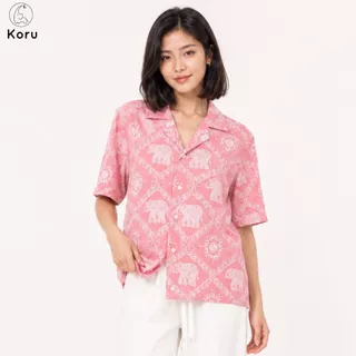 KORU เสื้อฮาวาย ลายช้างโครุพรีเมียม