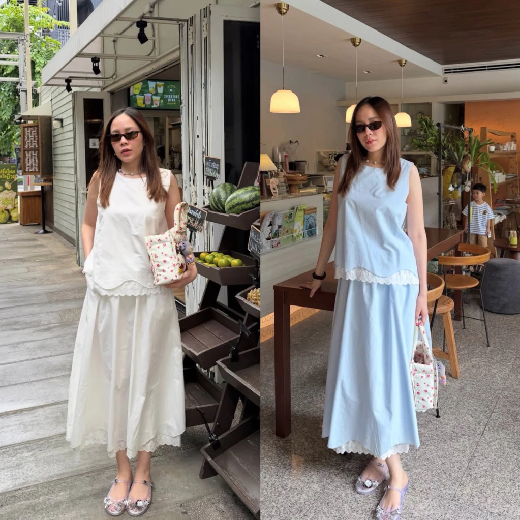 tshop ชุดเซต Kinako (เสื้อ+กระโปรง)