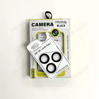 เลนส์กล้อง -Black- ฟิล์มกระจกเลนส์กล้อง สำหรับ ไอโฟน ( ราคา1ชุด)