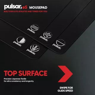 Pulsar Saturn Pro Gaming Mousepad XL Soft แผ่นรองเมาส์เกมมิ่ง Control FPS (Jet Black / Radiant Ruby)