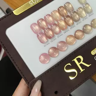 ยกเซต Pink Sorbet cat eye ( SB01 ) Summer girl X Nails Content 8 สี NEW
