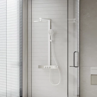 KOHLER (Special deal) Aparu 3 way thermostatic shower column ก๊อกผสมยืนอาบ พร้อมชุดฝักบัว สีขาวด้าน K-37963T-9-MWH