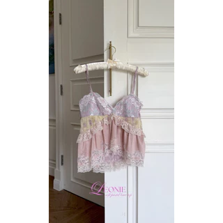 Leonie Pastel Lace Top เสื้อสายเดี่ยวลูกไม้พาสเทล