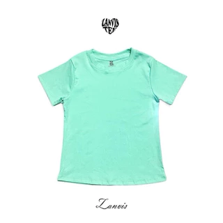 (Zanvistee)เสื้อครอปสีพื้น ผ้ายูนิโคล่ 7 ไซต์ ( Baby tee เสื้อครอป Y2K )