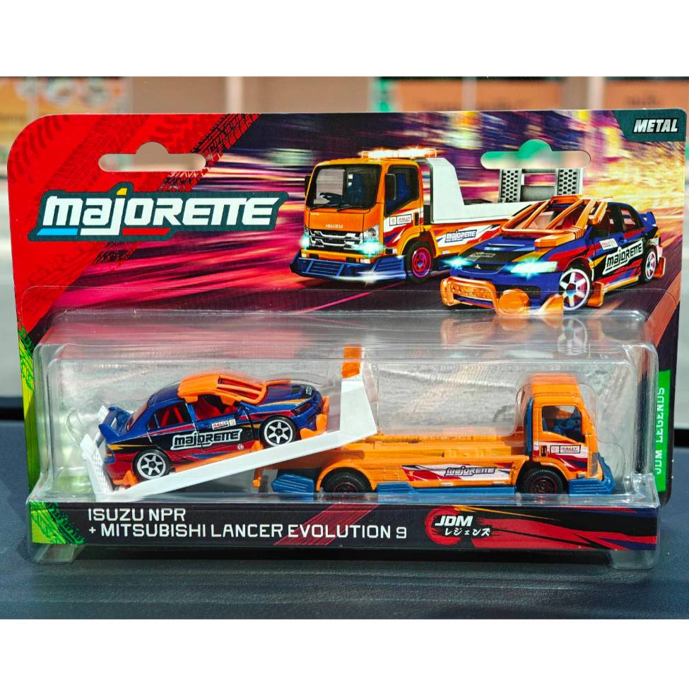 Majorette Isuzu NPR + Mitsubishi Lancer Evolution 9 JDM Tune-up (2026)