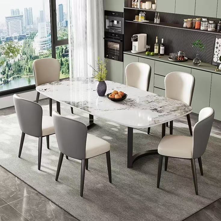💥ทักแชทก่อนสั่งซื้อ💥 โต๊ะกินข้าว L TABLE (เก้าอี้ขายแยก) หินสังเคราะห์