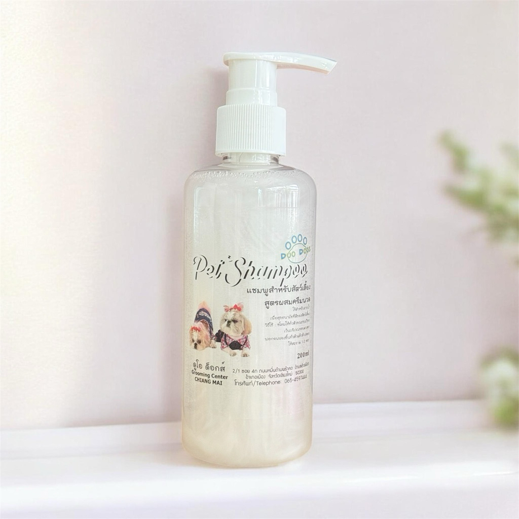 แชมพูสำหรับสุนัขและแมว(สูตรผสมครีมนวด)200ml.