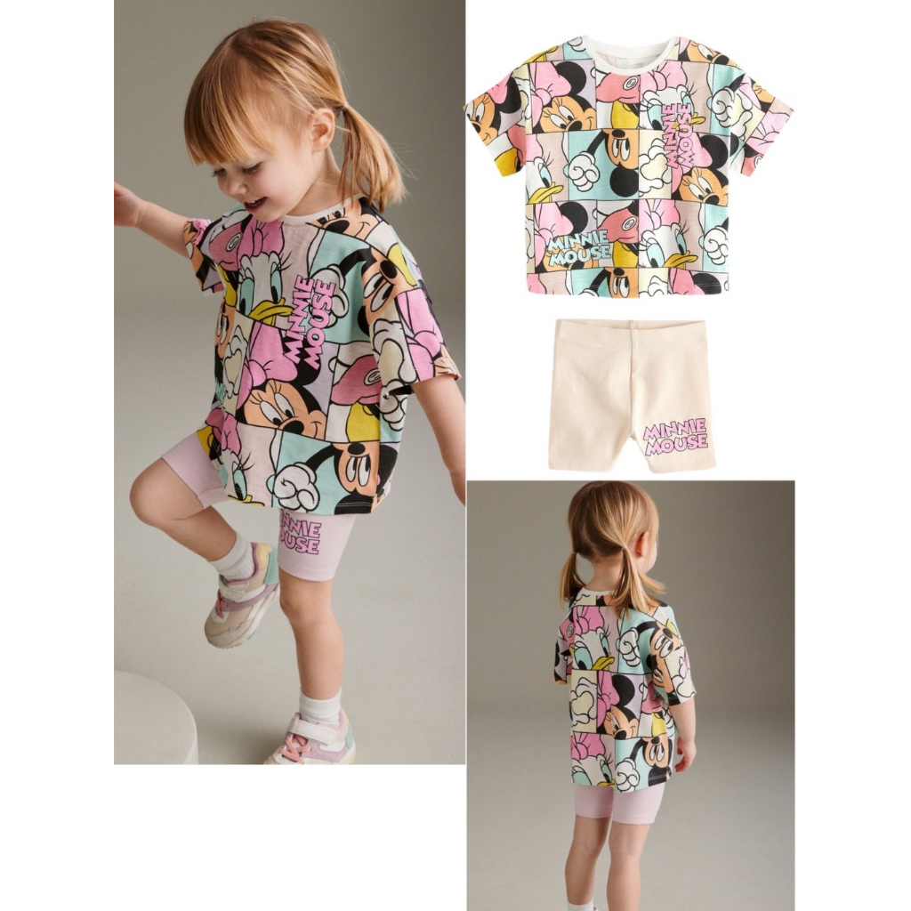 พร้อมส่งจากไทย ชุดเซ็ต ชุดเสื้อยืด+กางเกงขาสั้น ลายมิกกี้เมาส์ Micky Mouse DR152
