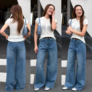 APPAREL.STORY- Oren Soft Wide Jeans (โอเรน) ยีนส์กระบอกใหญ่ ผ้าพรีเมียม