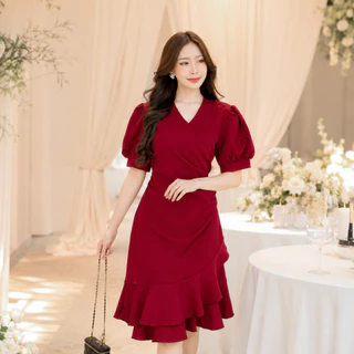 Modish | Calorina Dress | เดรสออกงาน แต่งชายระบายหวานๆ