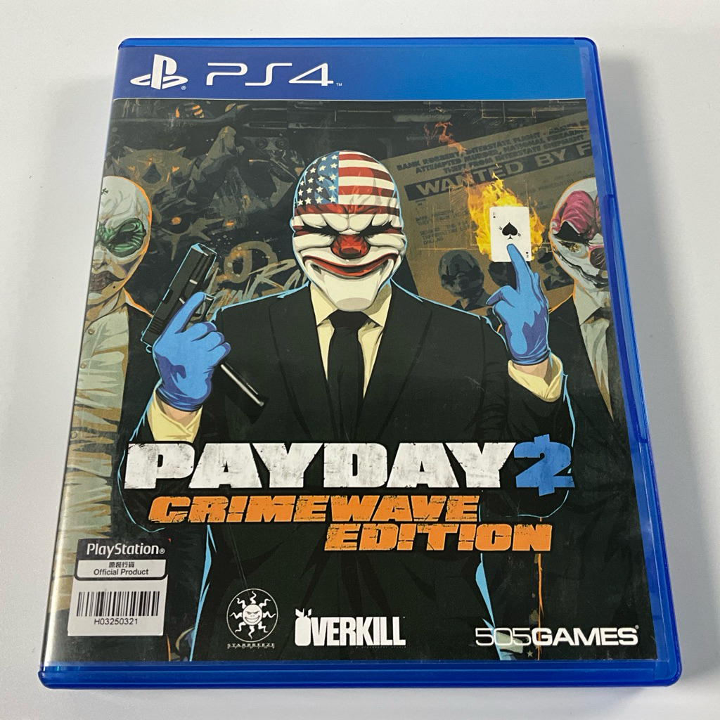[มือ2] Payday 2 Crimewave Edition PS4 เกมยิงปล้นธนาคาร Co-op Heist Shooter Overkill 505 Games PlaySt